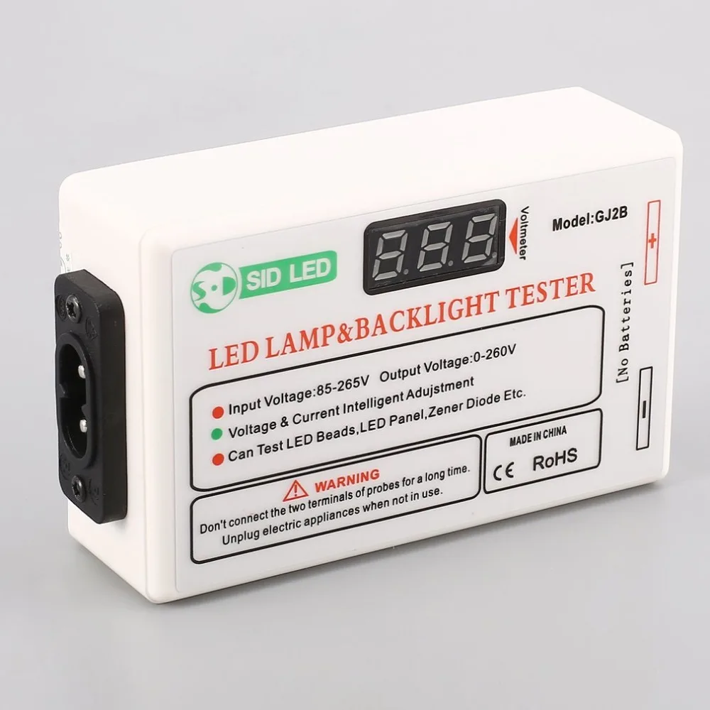 Voltage LED LCD Screen Backlight Zener Diode Tester Meter Lamp Strip Bead Light Board Test Tool Output 0~260V US Plug GJ2B | Инструменты