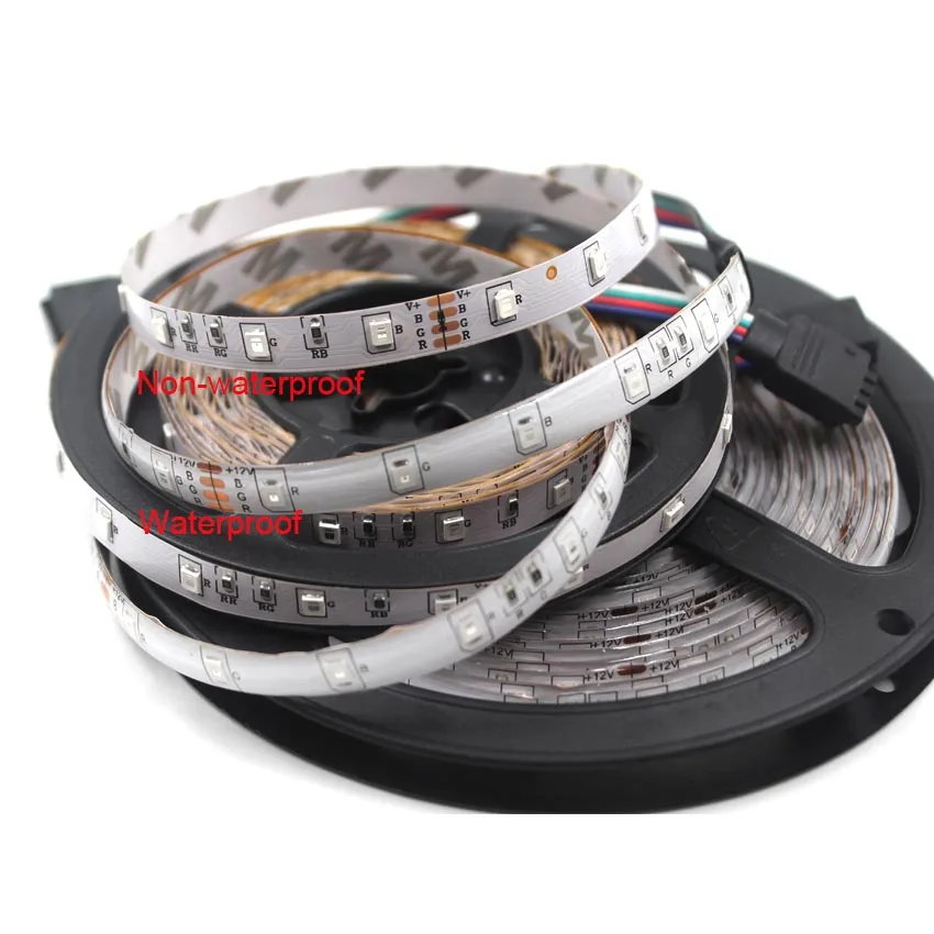 IKVVT RGB Светодиодная лента водонепроницаемая Диодная Тира SMD 2835 лампа гибкий