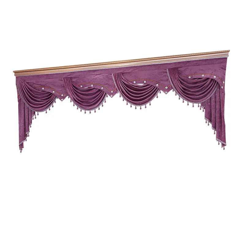 Домашние гостиничные шторы Pelmet Valance европейские Роскошные занавески для