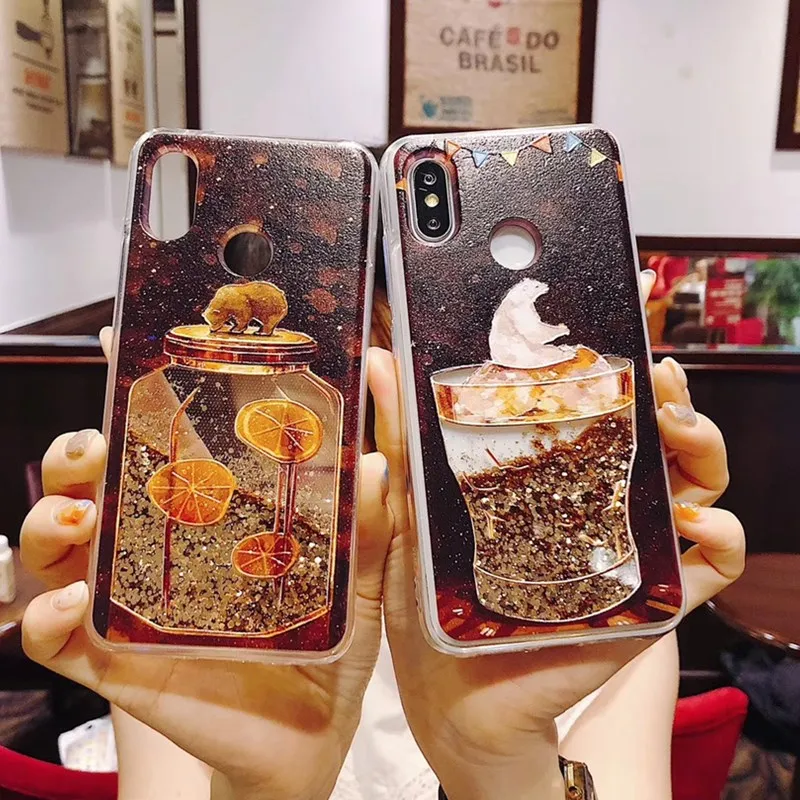 Чехол для iphone 7 Plus мягкий силиконовый чехол с желанием бутылка медведь зыбучий