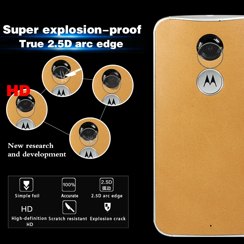 Подлинная задняя камера Объектив Закаленное стекло пленка для Motorola Moto X + 1