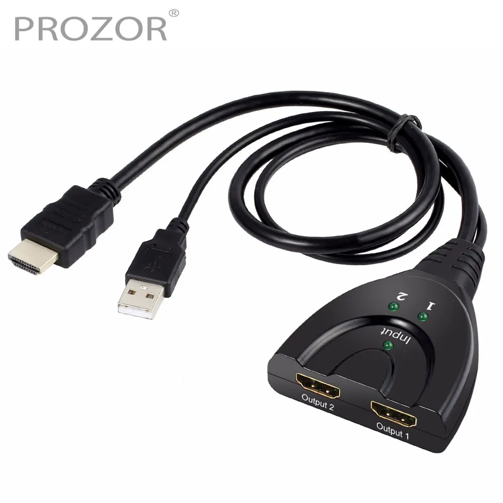 PROZOR 4K * 2K 3D HDMI совместимый 1X2 сплиттер Поддержка DTS HD DSD LPCM 7 1 конвертер для