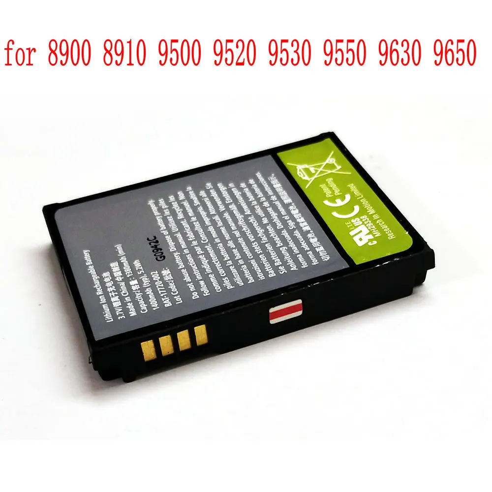 100% Новый оригинальный аккумулятор 1380 мАч для Blackberry 8900 8910 9500 9520 9530 9550 9630 9650 BAT 17720 002