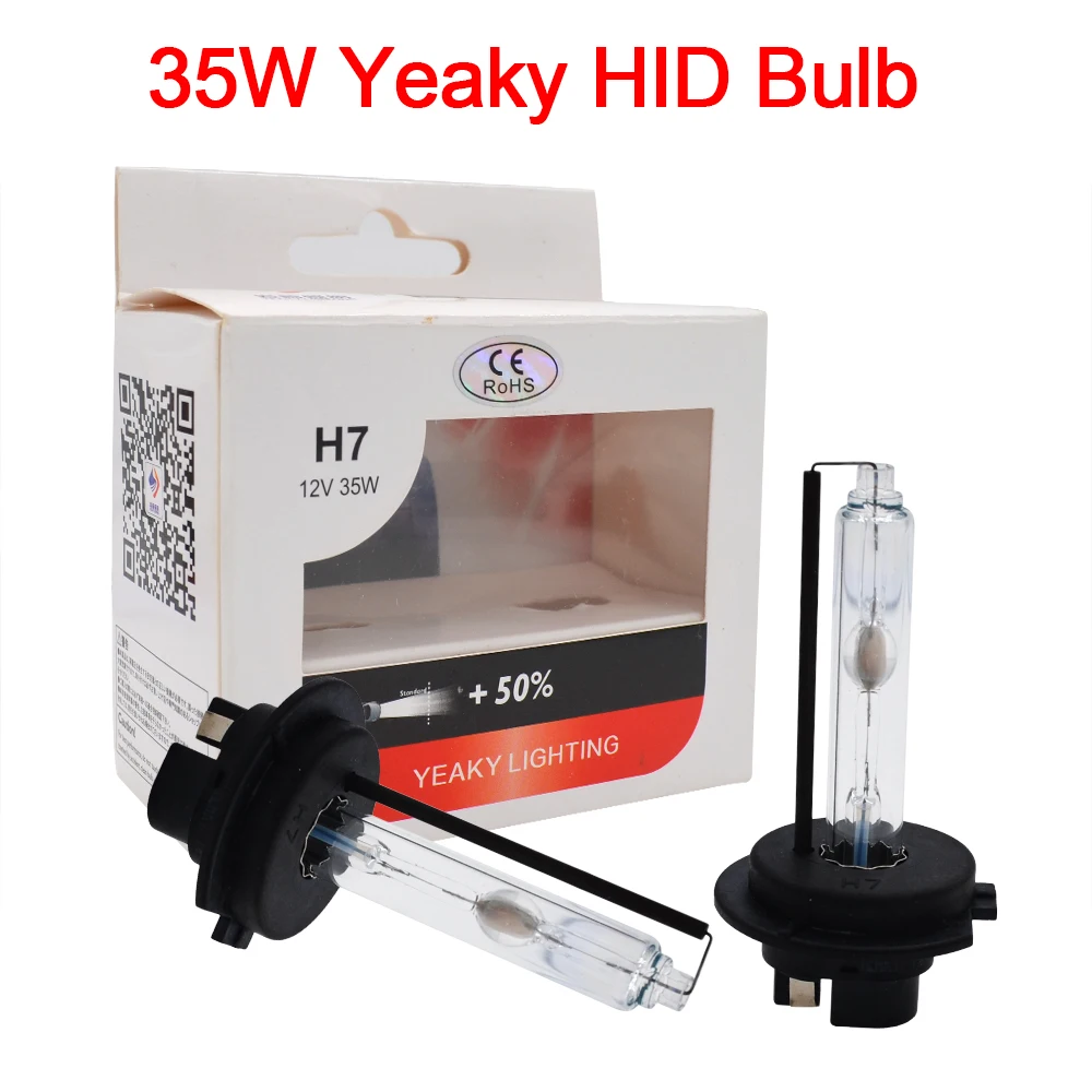 Премиум 35 Вт ксеноновая лампа Yeaky D1S D2S D3S D4S HID 4500K 5500K 6500K H1 H7 H11 9005 9006 D2H для