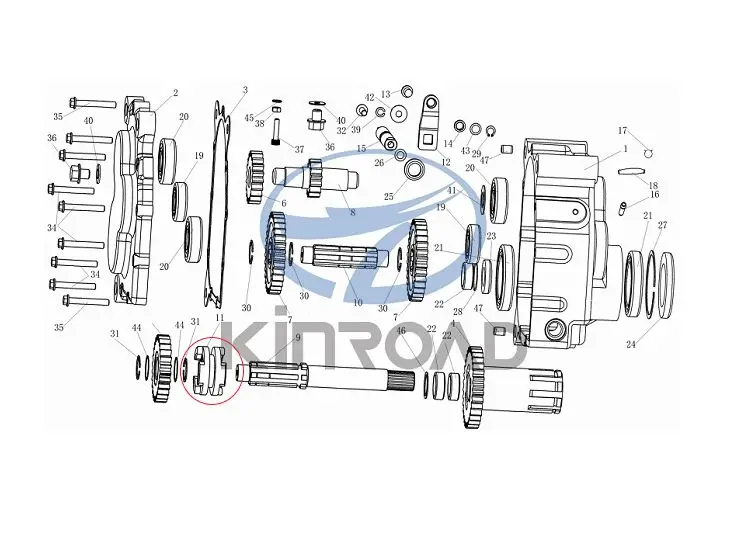 KINROAD 250CC GO KART двойное зубчатое колесо коробка передач рукав