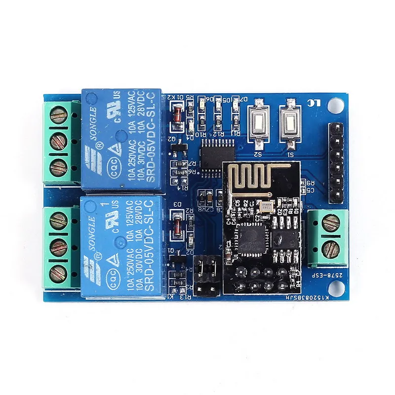 5V WI FI триггерный релейный модуль ESP8266 IOT приложение контроллер 2 х канальный для
