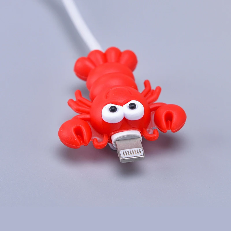Последовательный кабель для защиты от насекомых для iphone 8 7 6 5 USB защита линии передачи данных кукла животное укус аксессуар Кабельный органайзер