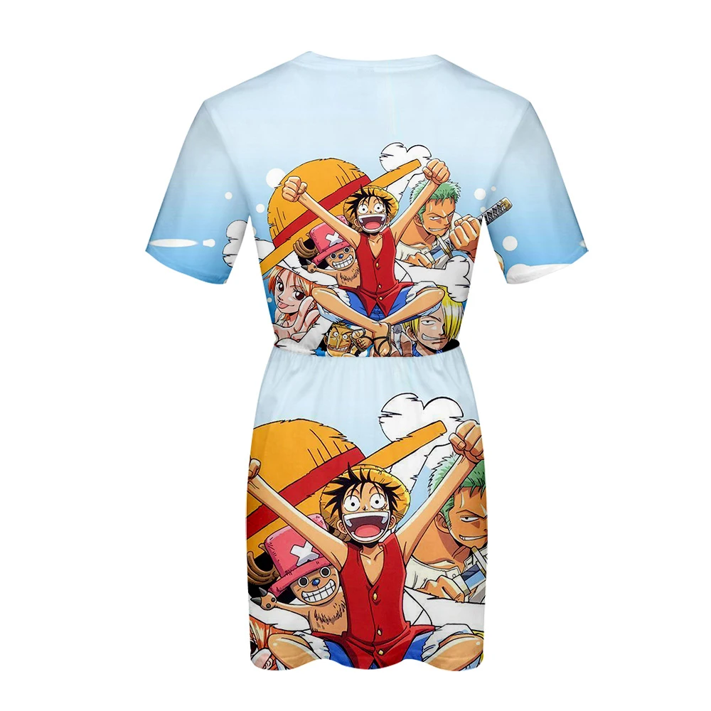 One Pieces 3D summer dress 2019 Short-Sleeved Trend Cute Leisure Street Wear Cool Summer Casual Style | Женская одежда