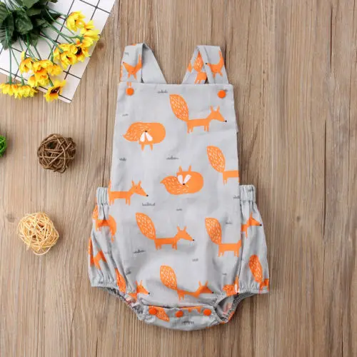 2019 New Summer Cute Baby Girl Boy Romper Sleeveless Backless Clothes Newborn Toddler One-Pieces Sunsuit Outfits Pudcoco | Детская