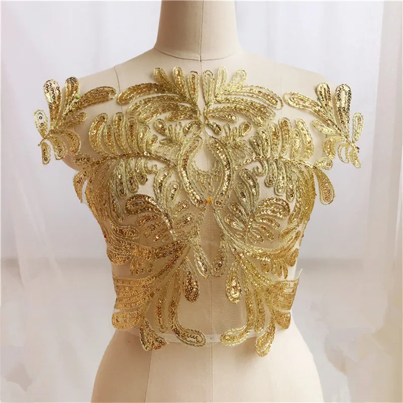 1 шт. цвет слоновой кости/Красное/расшитыми золотистыми блестками свадебное