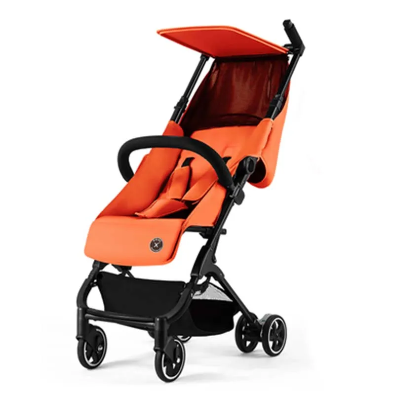 Orange(black frame) Babyyoya мини-коляска yoya легкая переносная складная детская коляска 2 в 1 детская тележка Новая Обновленная детская коляска - Цвет: Orange(black frame)