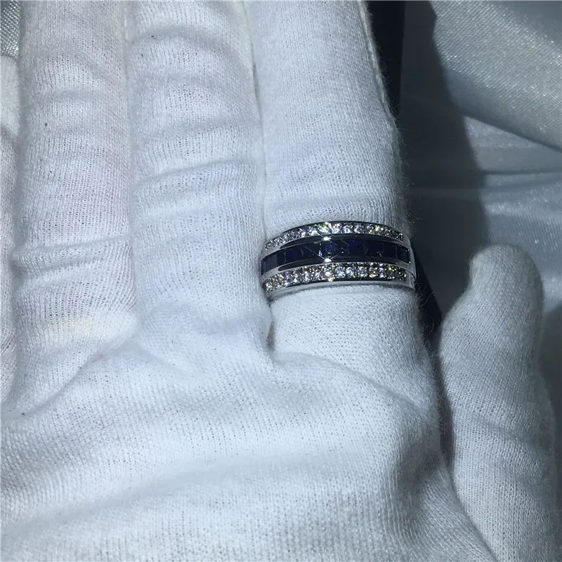 Роскошные обручальные кольца для мужчин с цирконом класса ааааа и белым золотом