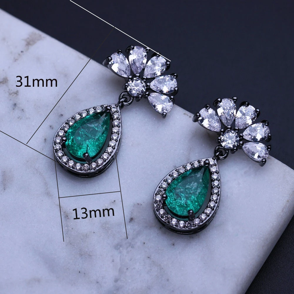 Newranose Women Stud Earrings Natural Crystal Zircons Pave CZ Zirconas Femme Brincos fr Fashion Jewelry EFX017402 | Украшения и