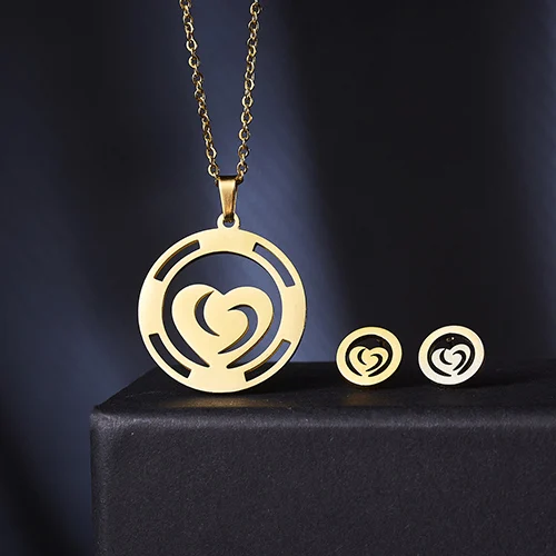 5 Rinhoo Лидер продаж Нержавеющая сталь Подвеска-ожерелье Jewelry для женщин Золото Шарм цепи цепочки и ожерелья для День матери Best подарки ювелирные изделия - Окраска металла: 5
