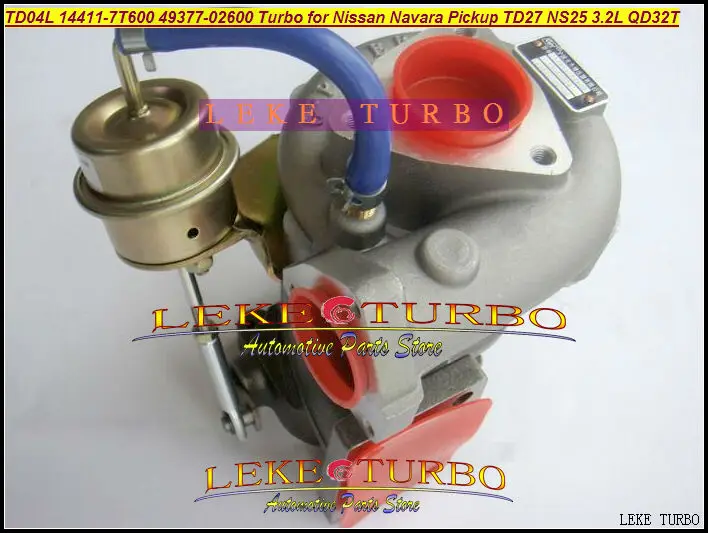 Бесплатная доставка турбо TD04L 14411 7T600 49377 02600 144117T600 для Nissan Navara пикап D22 TD27 NS25 QD32 QD32T