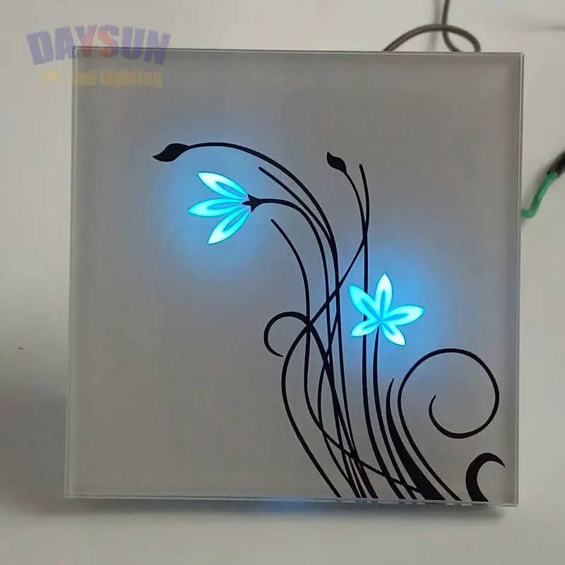 Сенсорный светильник, 2 комплекта, 2way AC110V-265V, умный сенсорный выключатель, Домашний Светильник, роскошный белый/черный кристалл, стеклянная панель
