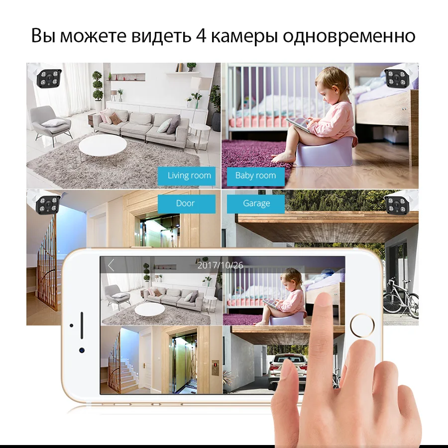 Fuers Открытый безопасности Камера облако Cam Беспроводной IP 1080 P разрешение Водонепроницаемый Ночное Видение видеонаблюдения Системы