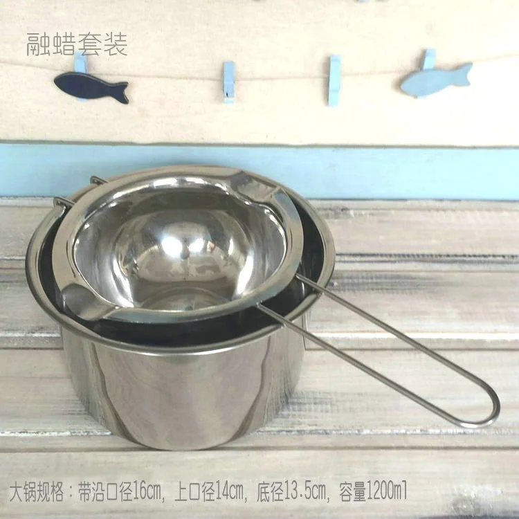 Воск свеча из нержавеющей стали с длинной ручкой для плавления внутри кастрюли