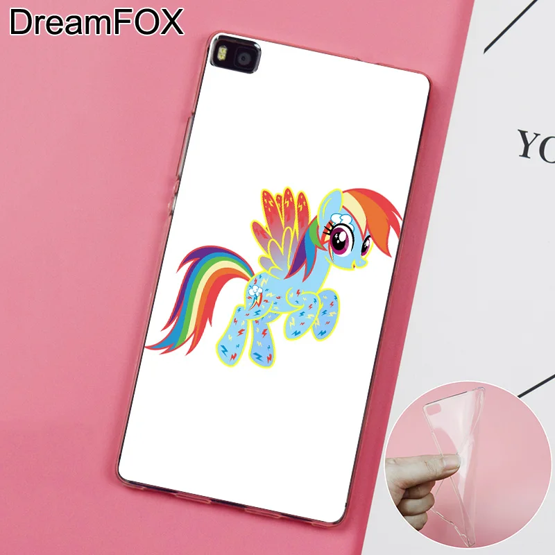 DREAMFOX K164 Rainbow dash Soft TPU Silicone Case Cover For Huawei P8 P9 P10 Lite Plus 2017 Honor 8 Pro 9 6X |