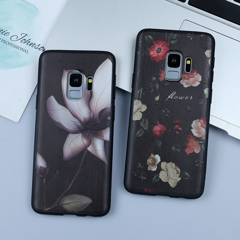 Чехол BROEYOUE для Samsung Galaxy S9 S8 S7 Edge J2 J5 J7 Prime J3 2016 2017 J4 J6 2018 цветочный матовый Мягкий