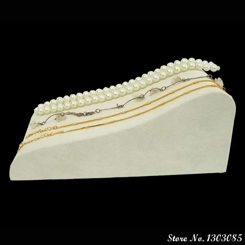 Топ моды новое поступление бежевый бархат деревянные ювелирные изделия упаковка