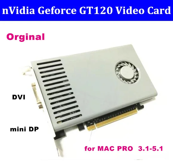 Warranty 3 months For nVIDIA GeForce GT120 512MB DDR3 DVI+Mini DP interface PCIE Video Card For Mac Pro3.1-5.1 (2008-2012)