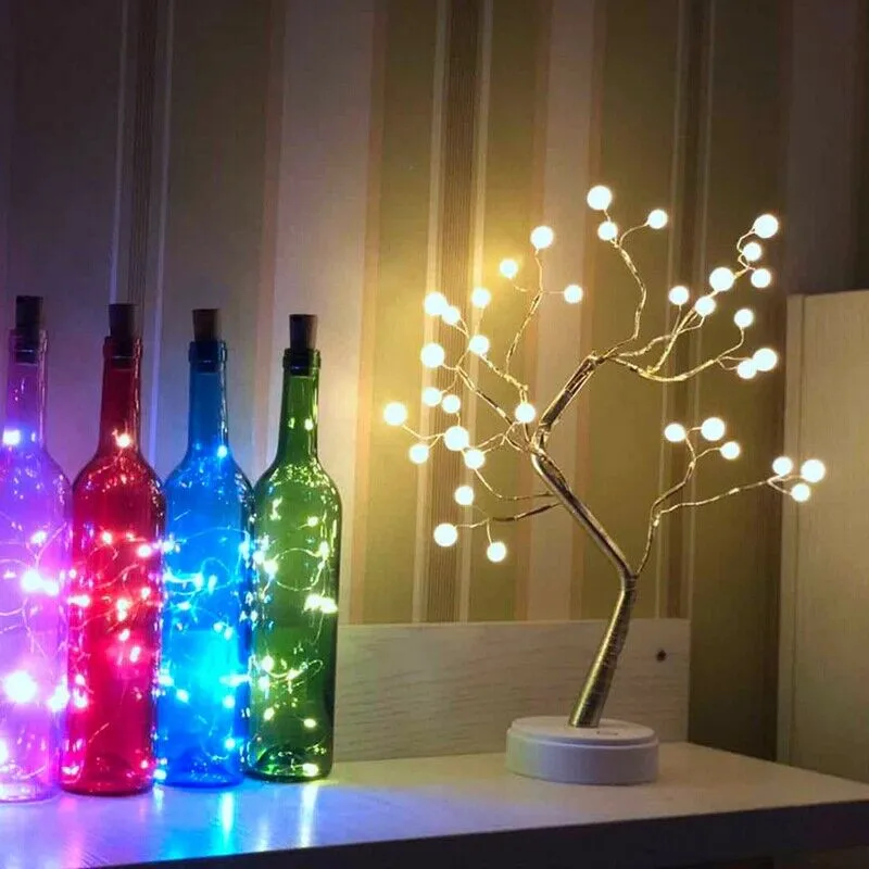 36/108LED светильник из березы многоцветные настольные лампы на аккумуляторах