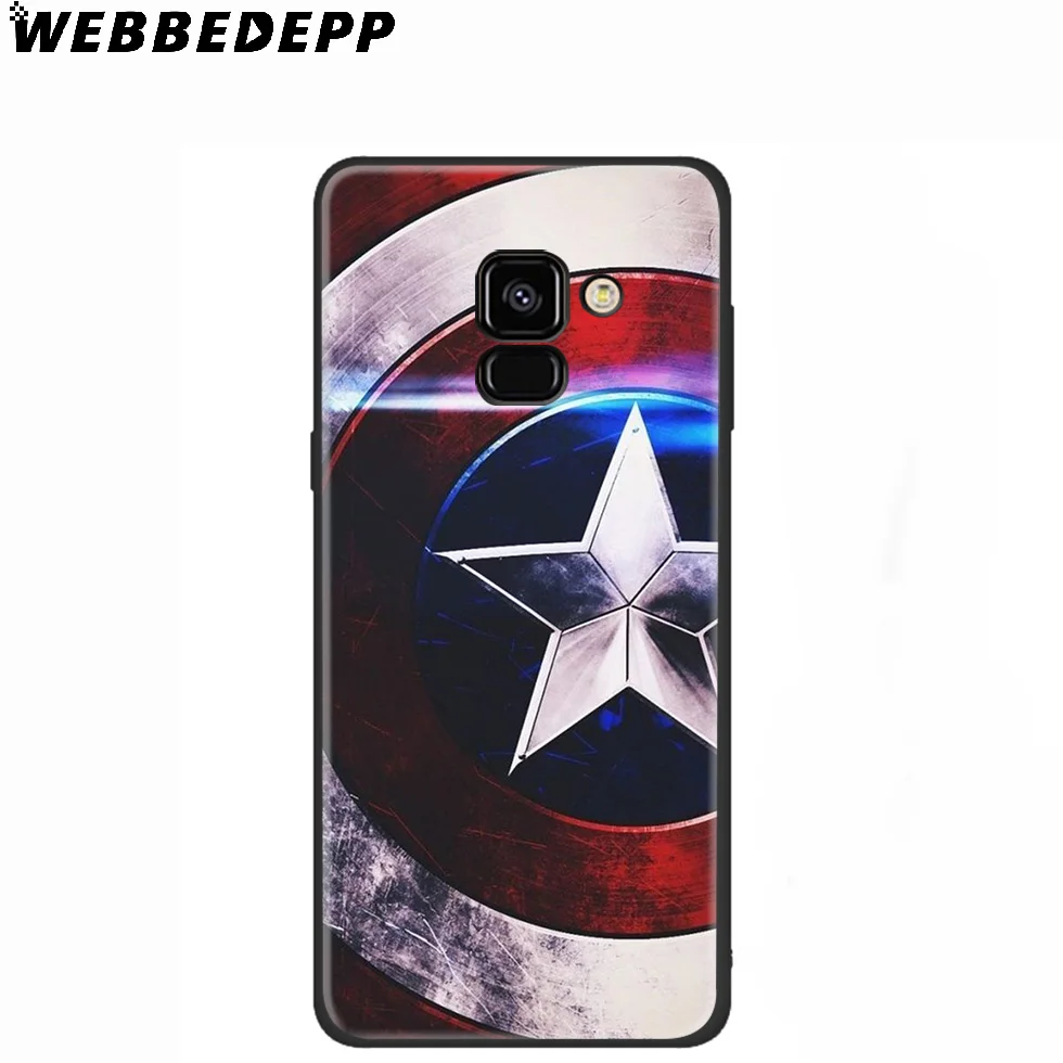 WEBBEDEPP Captain America Caps силиконовый чехол для Samsung Galaxy A3 A5 A6 A7 A8 A9 A10 A20 A30 A40 A50 A70 M10 M20 M30 |