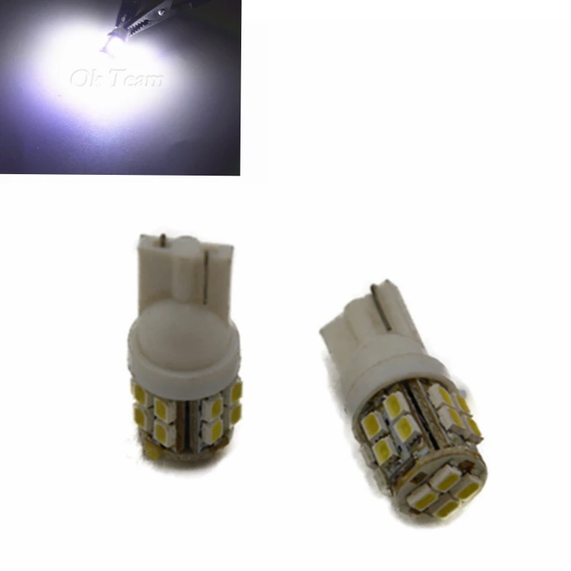 

10 шт., T10, W5W 501, 194, 168, автомобильная белая 20 SMD LED лампа внутреннего бокового света, Wedge Bulb, универсальная, бесплатная доставка