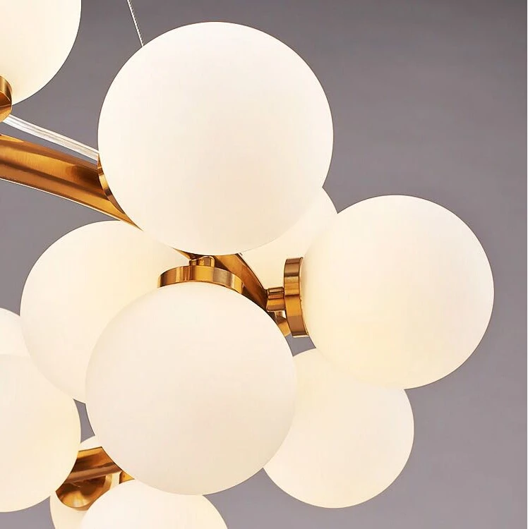 

European annular Parlor modern black golden LED hanging lamp light living room foyer round glass ball balloon ring pendant light