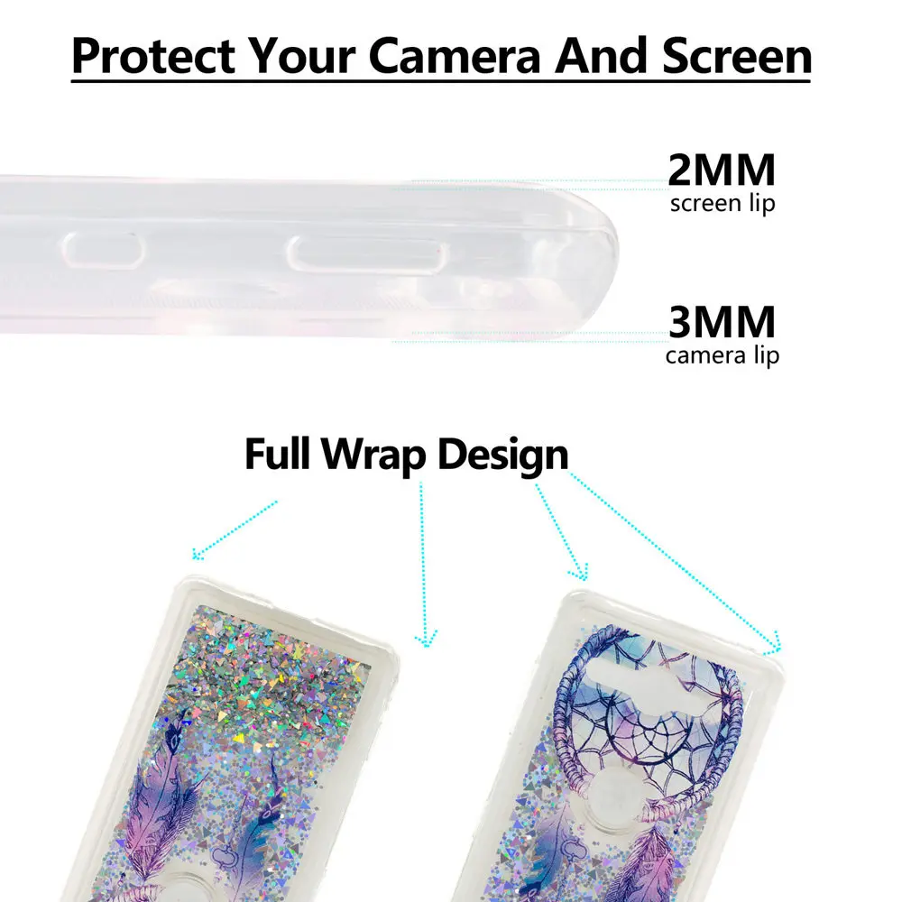 Quicksand Case For Sony Xperia XZ2 Compact XZ2Compact H8324 H8314 Dynamic Liquid Glitter Stars Soft Phone Cover Shell Coque Bag |