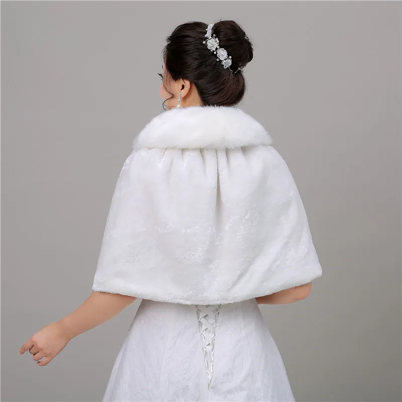 Forevergracedress 2018 Top Quality Faux Fur Stoles Wedding Wrap Winter Bolero Jacket Bridal Accessories Cape | Свадьбы и торжества
