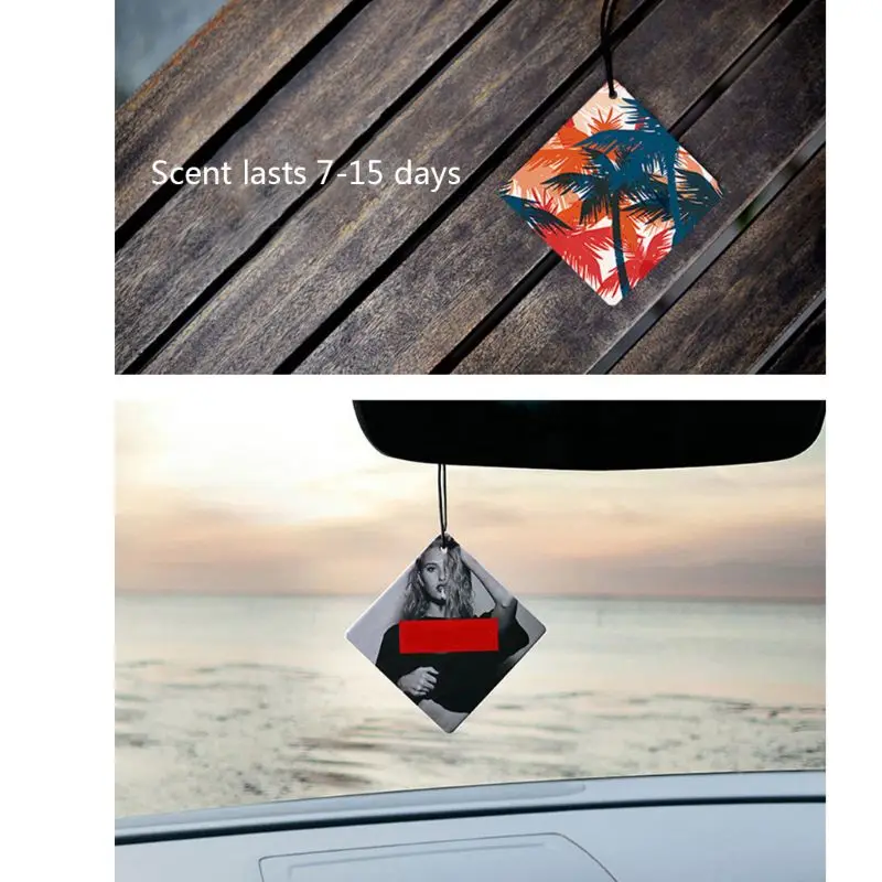 

Colorful Styling Hanging Car Solid Perfume Papers Car Interior Decoration Air Freshener Mirror Auto Car Ornaments