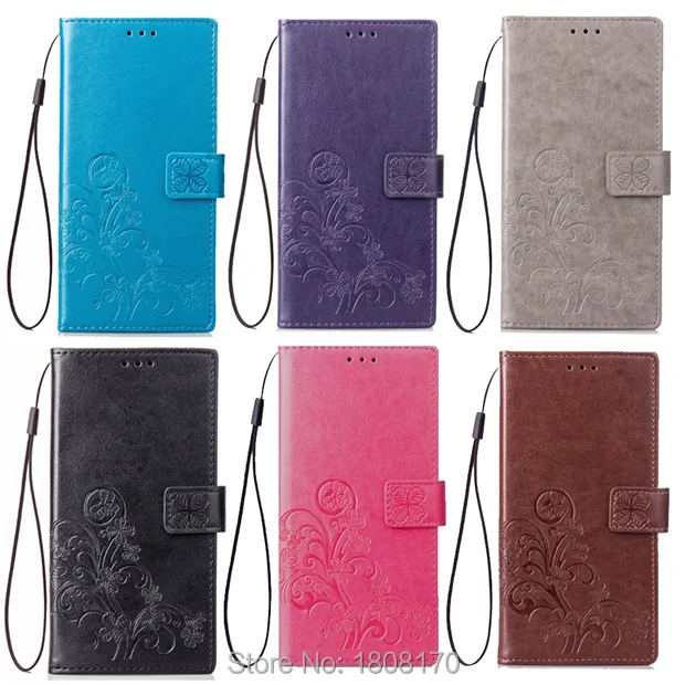 Кожаный чехол-бумажник C-ku с клевером для Xiaomi 8 Explorer ZTE N931 Samsung Galaxy J2 Pro 2018 A6 Plus J4 J6