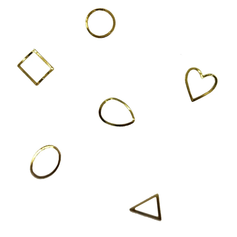 LEAMX смешанные заклепки для ногтей Золотые круглые металлические 3D украшения