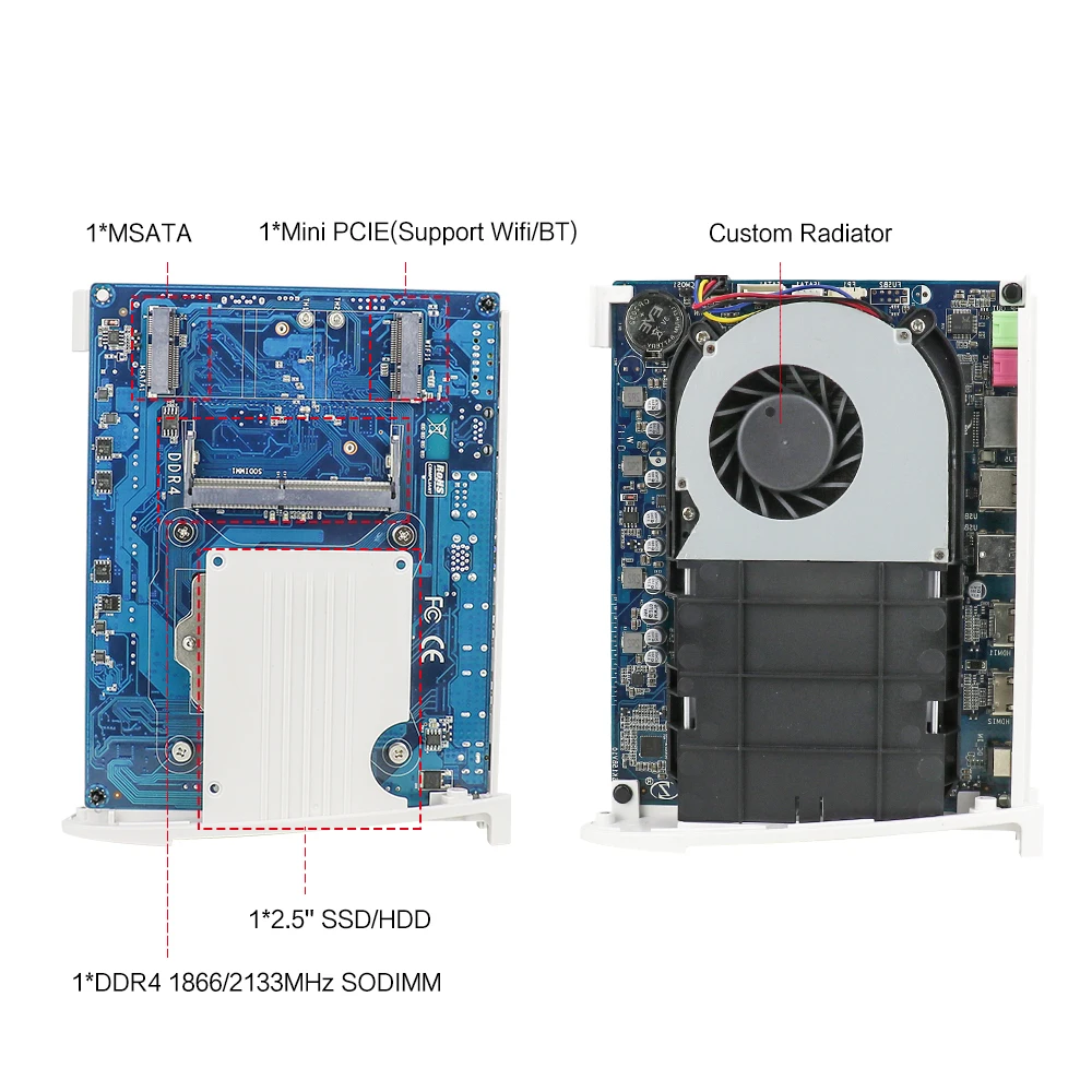 Yanling недорогой мини-ПК Intel Core i3 6100 i5 6500 i7 6700 DDR4 ОЗУ одна Lan 4K HD HTPC настольный