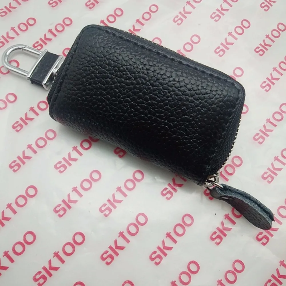 

SKTOO Free shipping for High Quality Leather Car key case / Keychain /Cowhide Trilateral zipper Wallet generic models