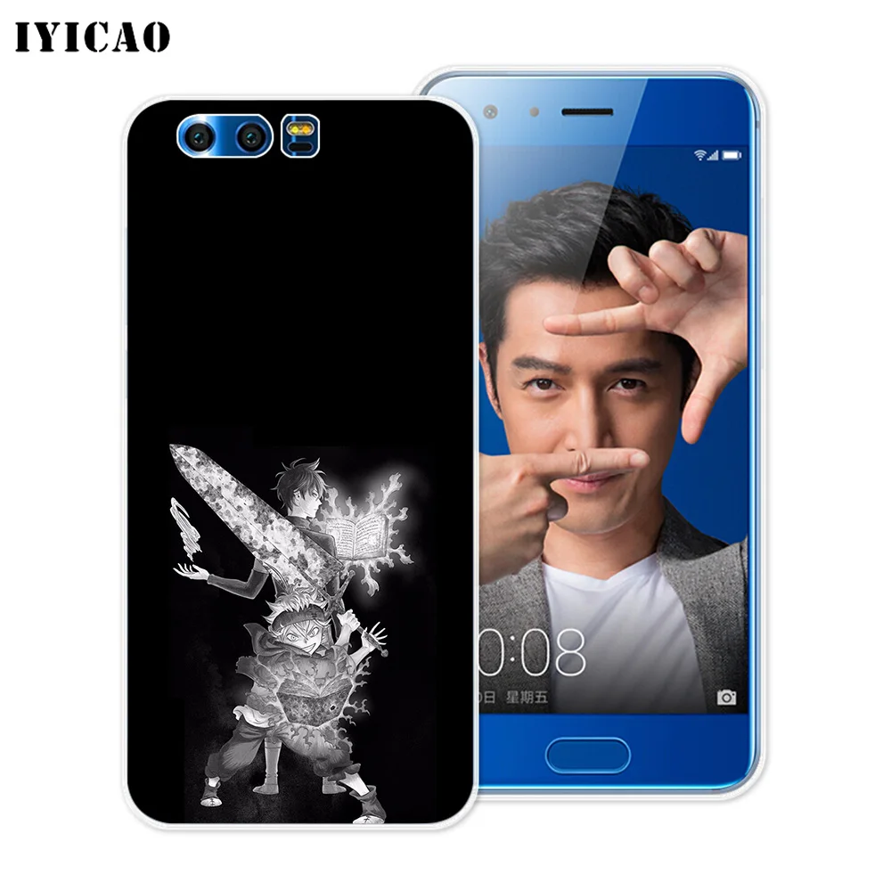 IYICAO Asta черный клевер Мягкий силиконовый чехол для Huawei Y9 Y7 Y6 Prime 2018 Honor 8C 8X 8 9 10 Lite 7X 7C