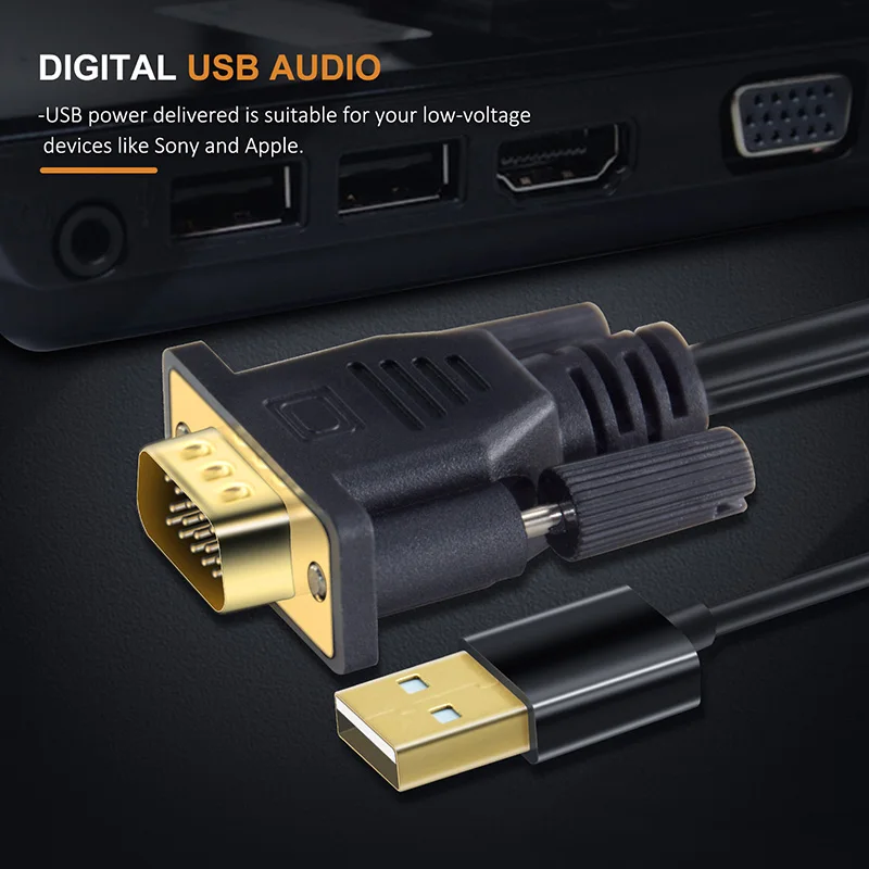 Адаптер vgatetime VGA HDMI с USB кабелем питания адаптер Vga M F 1080P 60 Гц для MacBook HDTV проектора