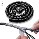 2 м гибкий Кабельный органайзер спиральная трубка шнур протектор провода обертывание управления для хранения труб кабель намотки