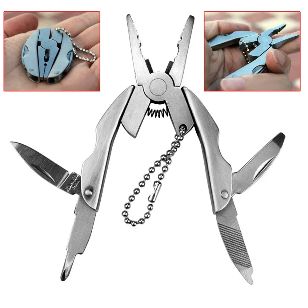 

Mini Keychain Plier Multi-function Folding Pocket Plier Tool Travel Camping Outdoor Survival Tools Portable Multifunction Plier