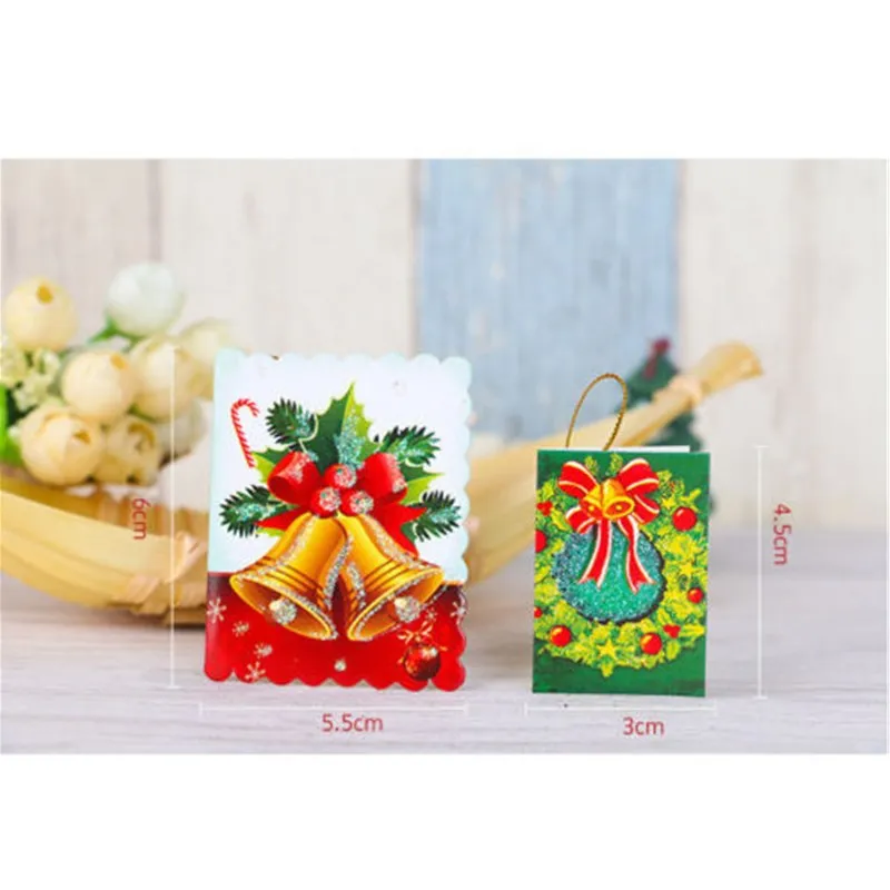 10 шт. Рождество пожеланий карт для Xmas Tree Висячие украшения стильная футболка с