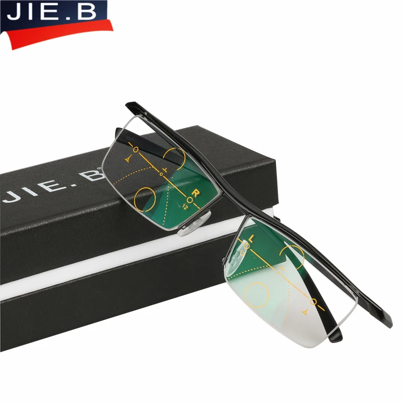 JI E.B магнитные многофокальные прогрессивные очки для чтения из титанового сплава