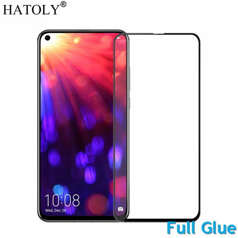 

Закаленное стекло на весь экран для Huawei Honor View 20, защита для экрана Huawei Honor V20, полное покрытие, пылезащитная пленка HATOLY 6,4 дюйма