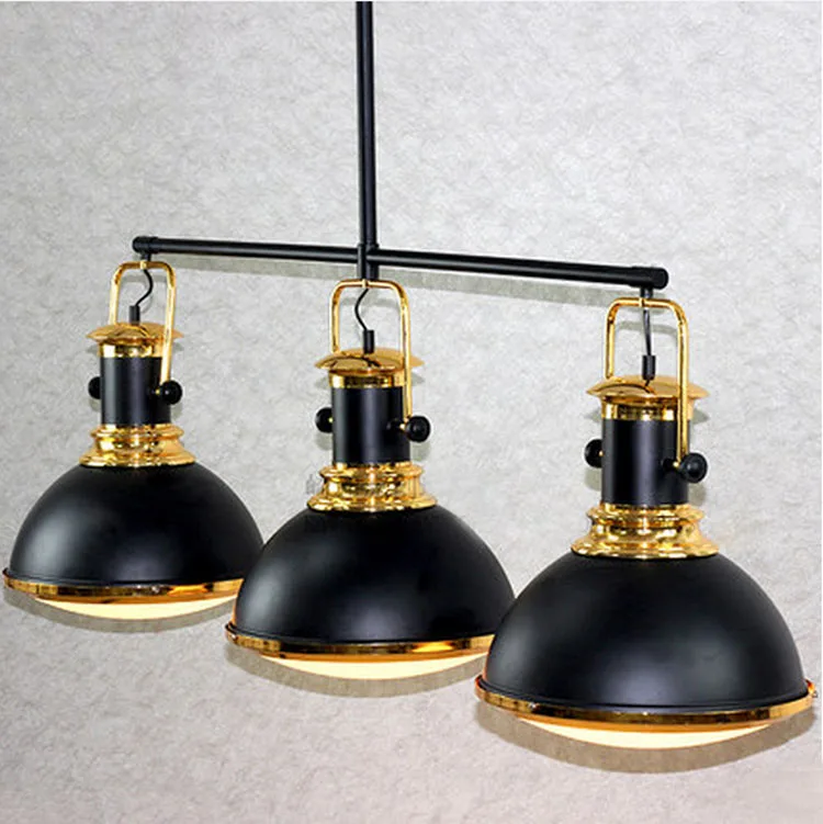 

Nordic industrial contracted creative rural restaurant living room bar Retro Billiards LED 3 heads droplight