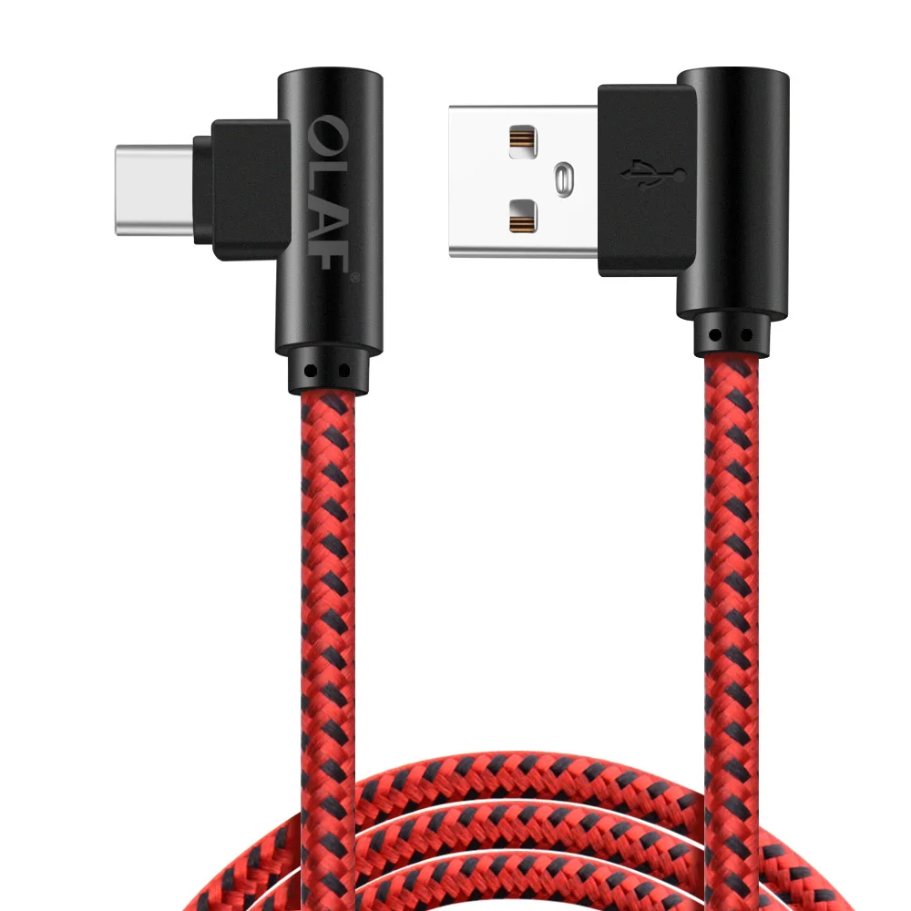 Кабель для быстрой зарядки OLAF USB Type-C 90 градусов кабель передачи данных Type-c 3 1