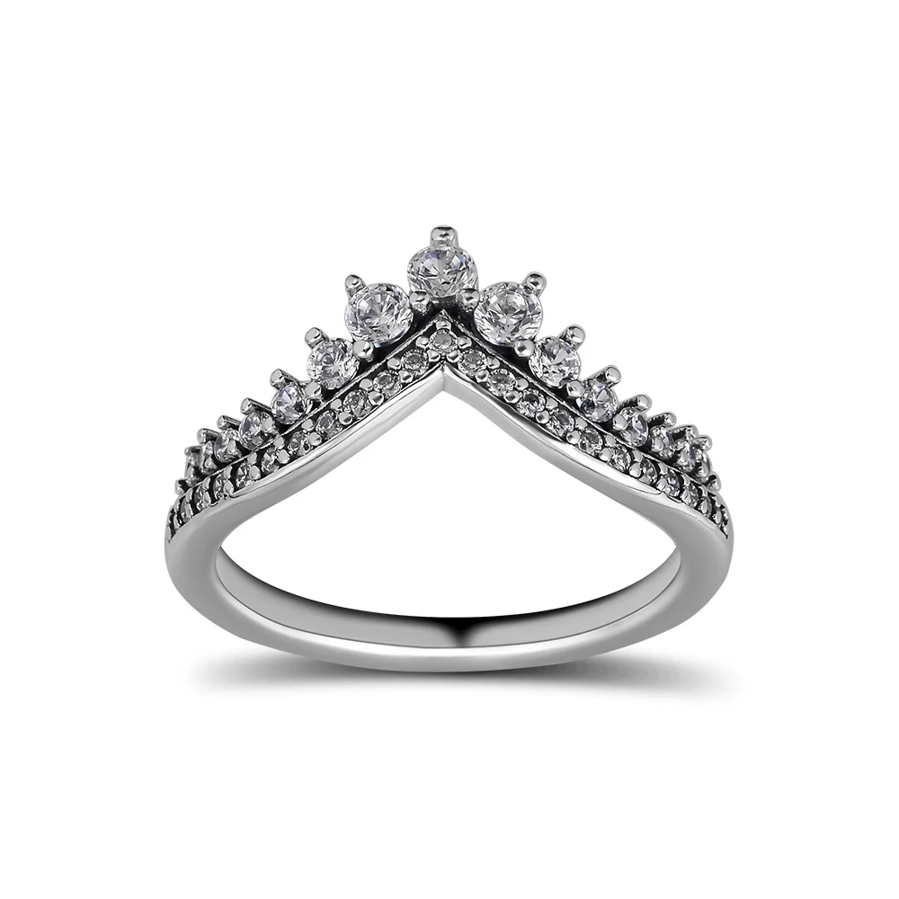

charms silver 925 original Princess Wish Rings For Woman Jewelry Making Fashion European Rings Silver Jewelry