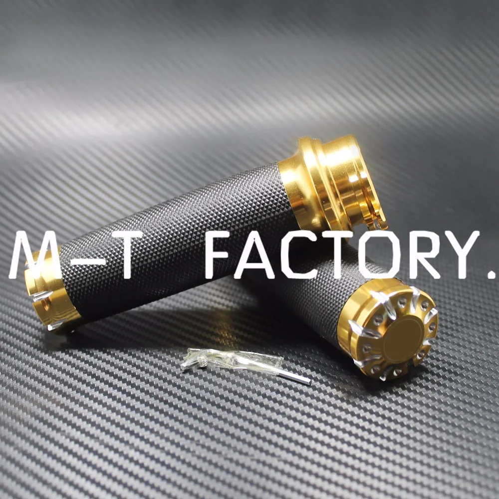 

Motorcycle 1"25mm Black Aluminum CNC Handle Bar Hand Grips For Harley Sportster Touring Dyna Softail Custom