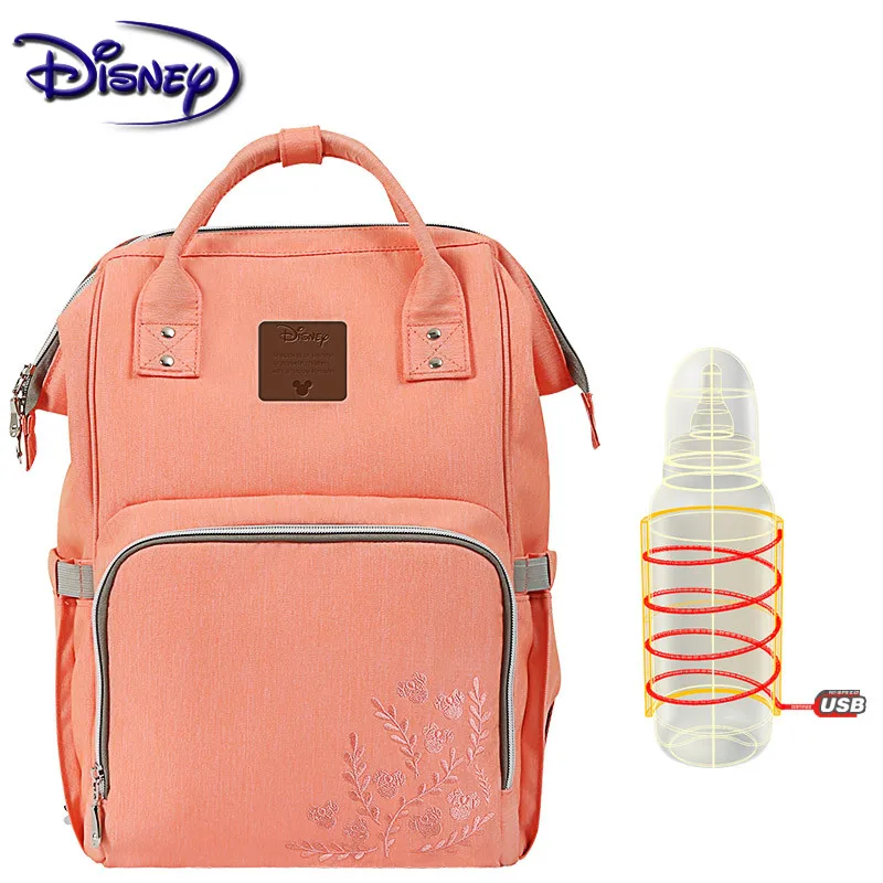 Сумка для подгузников Disney Minnie брендовый вместительный дорожный рюкзак с USB