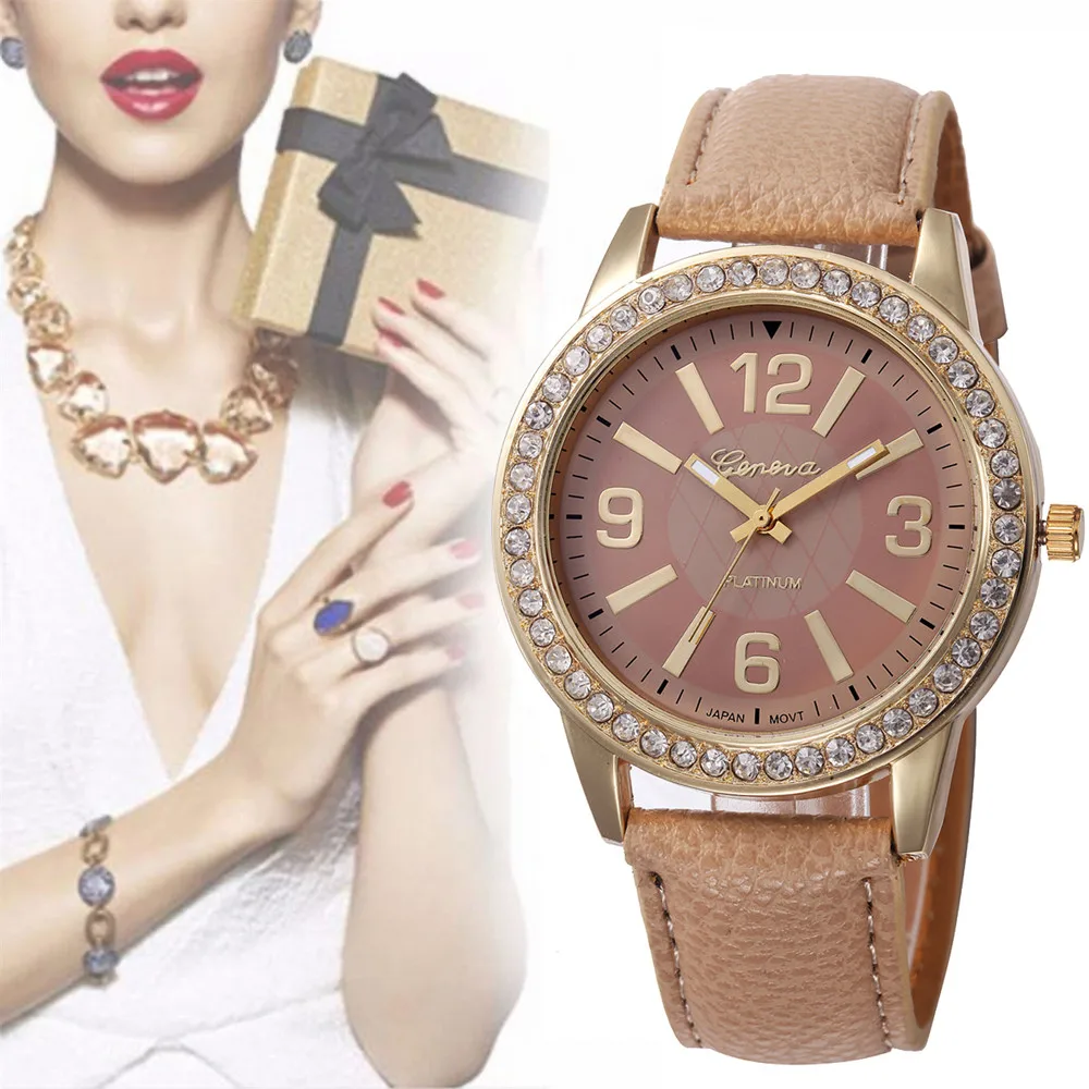 Fashion Geneva Women Watch Wrist Watches Ladies Wristwatch Female Clock Quartz-watch Relogio Feminino Montre Femme Gift 2018 #C new fashion montre femme watch women simple hours clock bracelet quartz wrist watch ladies watch womens watches relogio feminino
